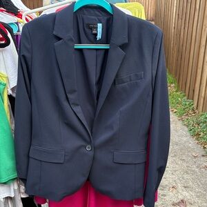 Ann Taylor Classic Navy Blue Blazer and Trousers 10T